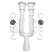 SIFÓN FLEXIBLE DOBLE DESAGUE