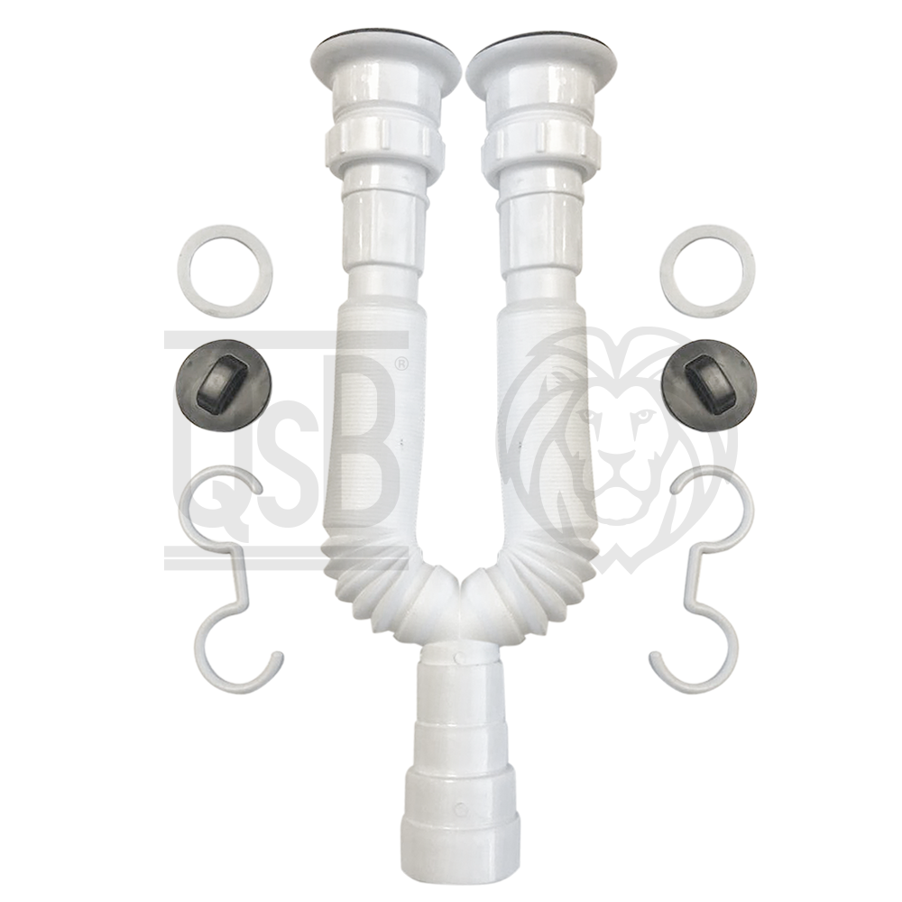 SIFÓN FLEXIBLE DOBLE DESAGUE